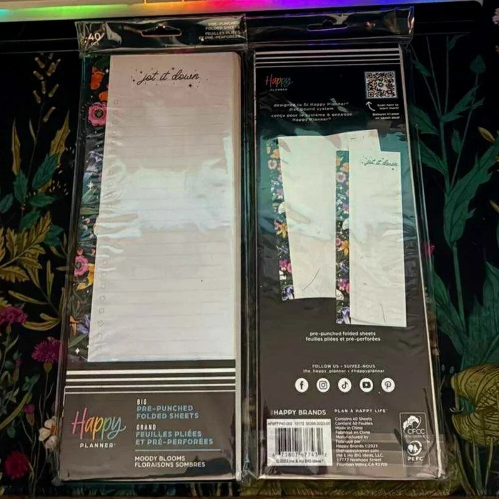 The Happy Planner BIG half sheet filler paper - Jot it down - NEW